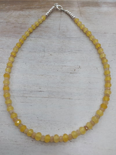 COLLAR AGATA y CALCITA AMARILLA