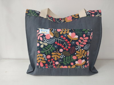 Bolsas Hojas - Algodon y Gabardina Artesanal