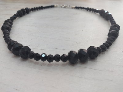 Collar Cristal Negro - Pieza Unica de Autor