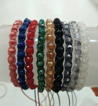 PULSERA MACRAME CRISTALES 4MM