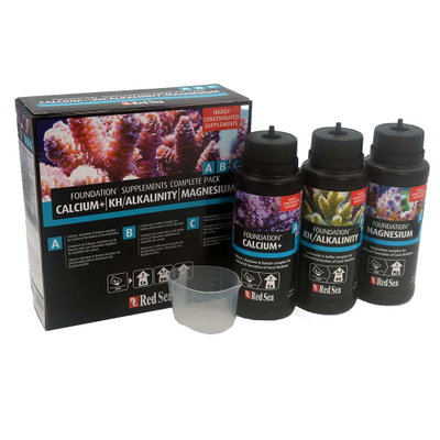 Red Sea - FOUNDATION A/B/C PACK CALCIO+, KH/ALCALINIDAD & MAGNESIO - 250ml X 3 Liquido
