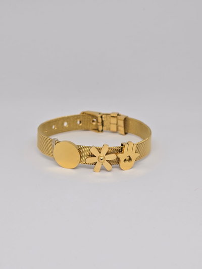 Pulsera EntreTejida Con Dijes