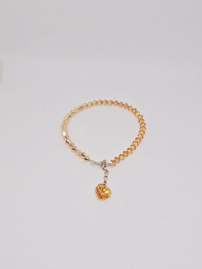Pulsera Piedras Cristas Corazon
