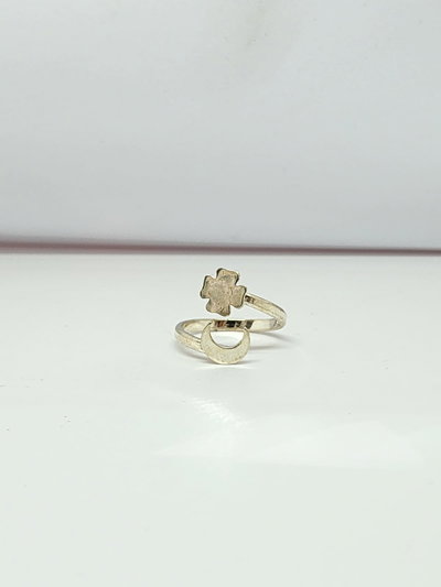 Anillo Trebol Y Luna