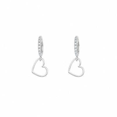 Aros Colgantes  con dije corazon