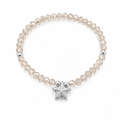 Pulsera Cristal  Beige