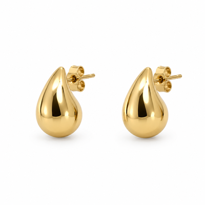 Aros Gotas doradas 