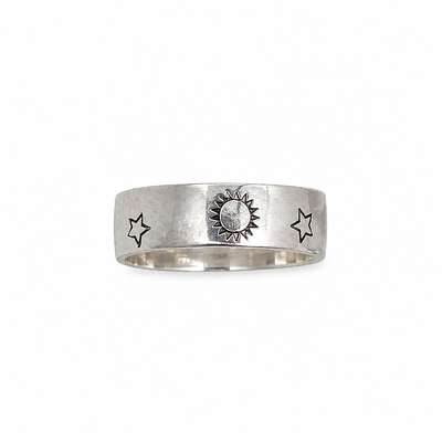 Anillo Sol Y Estrellas
