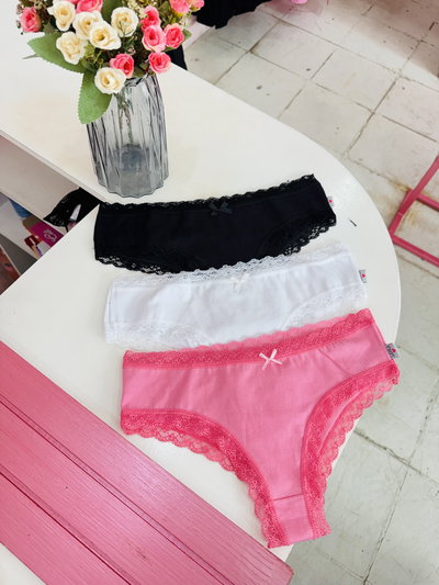 Pack x3 Culotte Sayka Algodón/ puntilla (38 al 44)