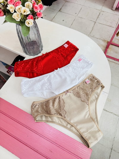 Pack x3 Vedetina Alg/ encaje T-XL (48 al 54)