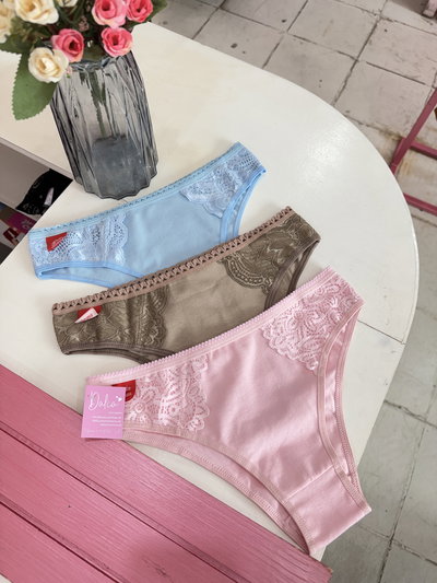 Pack x3 Vedetina Alg/ encaje (34 al 40)