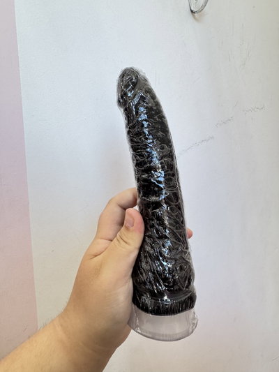 Consolador con sopapa Negro 19x4 cm