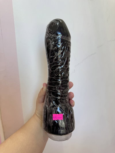 Consolador con sopapa 23x5 cm negro