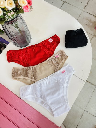 Pack x3 Vedetina Alg/ Encaje (34-36-38)