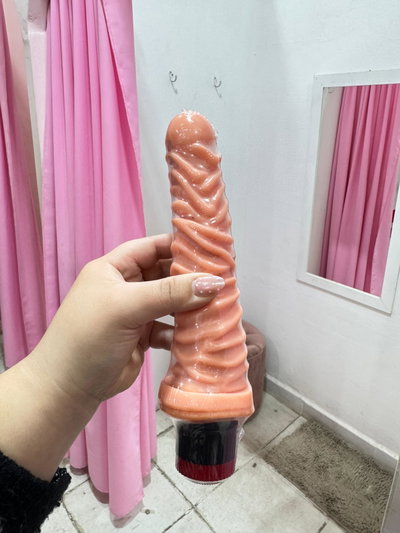 Consolador Vibrador Textura Piel 19x4cm