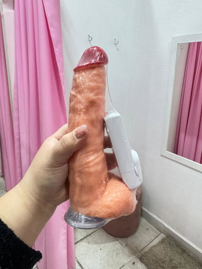 Consolador Vibrador Maxi Piel Con Sopapa 17x5cm 