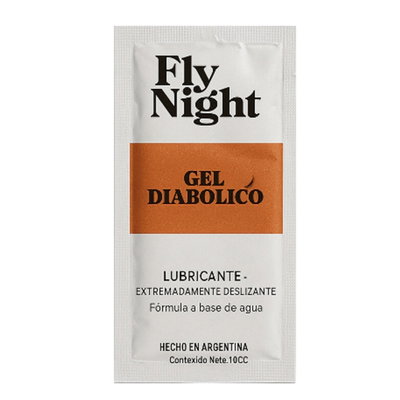 Sobrecito Gel Lubricante Fisting Base Agua Fly Night Diabolico 10ml