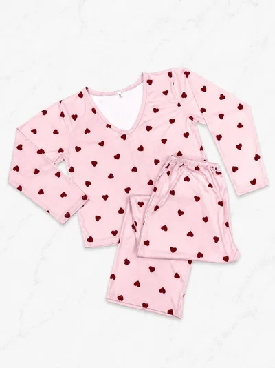 Pijama Modal Corazón Rosa