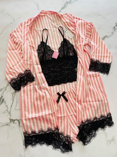 Set Bata Victoria Satén Rosa