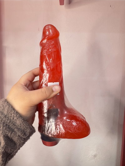 Consolador Maxi Vibrador Rojo 21x4,5 cm