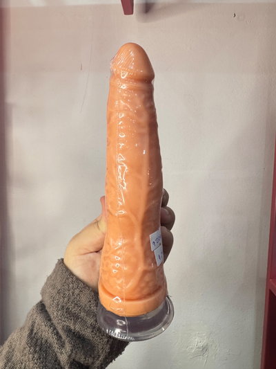 Consolador Vibrador con Sopapa Piel 18x3,5 cm