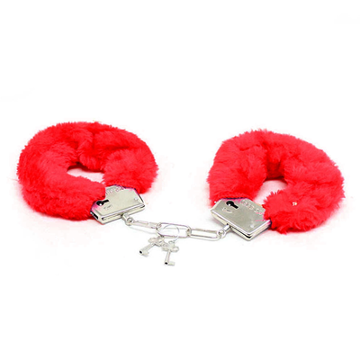 Esposas Metalicas Livianas Peluche Rojo