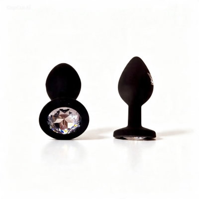 Plug Anal Silicona Negro Talle Grande Dilatador Hipoalergenico