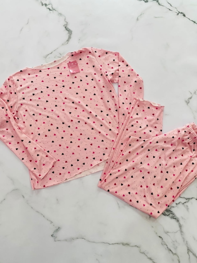 Pijama Modal Corazón Rosa