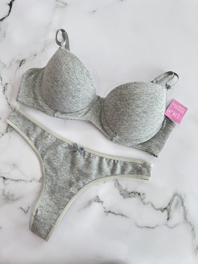 Conjunto Emma Gris Algodón 