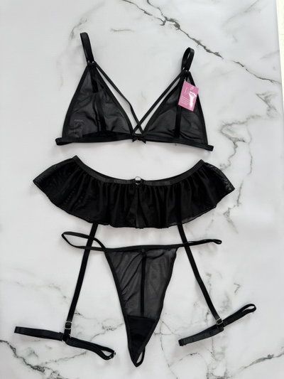 Set Erotico Alondra Microtul Negro