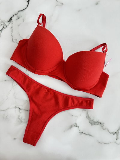Conjunto Emma Rojo algodon