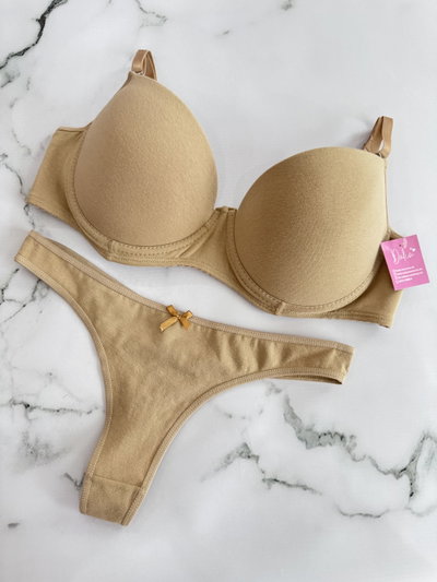Conjunto Emma Nude Algodón 