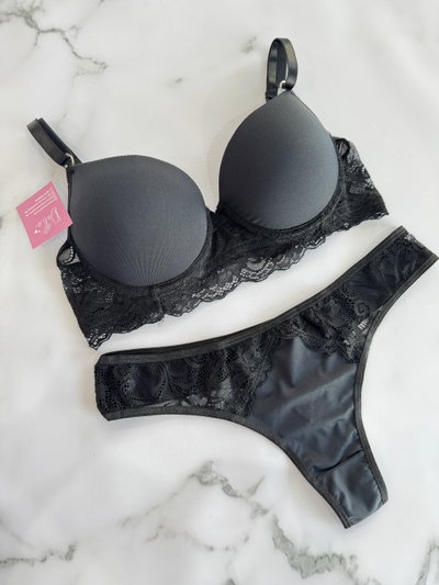 Conjunto Irina Microfibra Negro