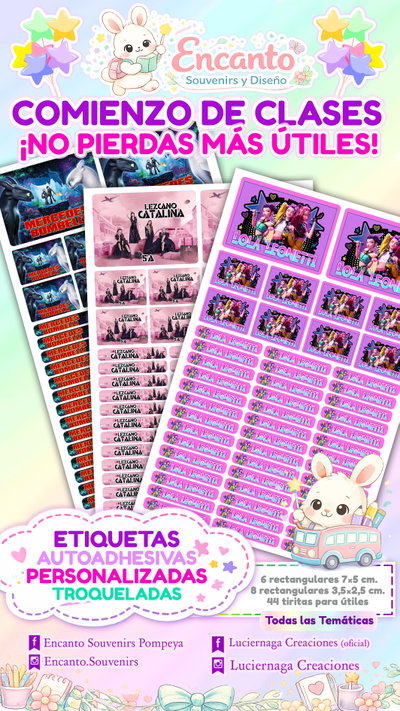 Kit Etiquetas escolares
