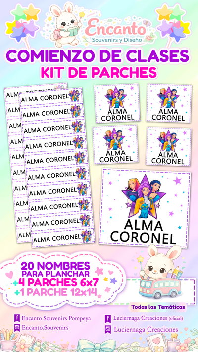 Kit etiquetas y parches para la ropa
