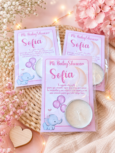 15 Tarjeta Vela Souvenir Con Glitter