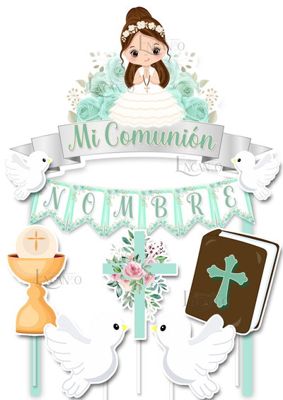 Cake Topper Comunión Bautismo Confirmación