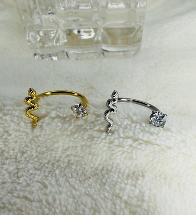 Bull forma serpiente strass