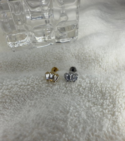 Labret corona triple strass
