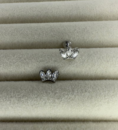 Labret corona 3 strass