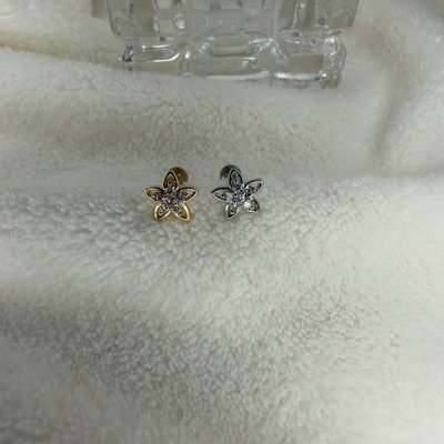 Labret estrella strass