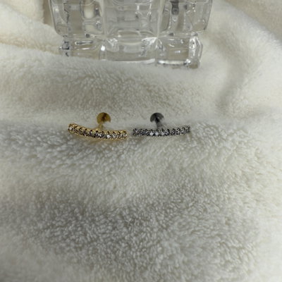 Labret curvo strass