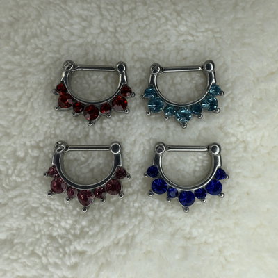 Septum 7 strass colores