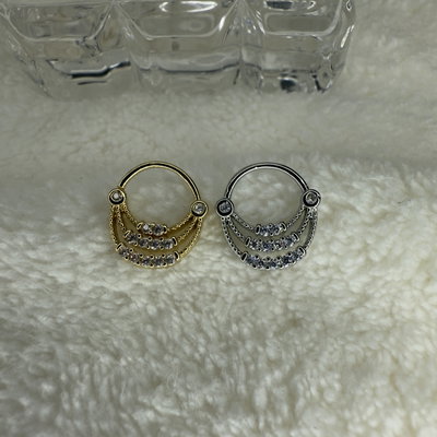Argollita triple tira strass