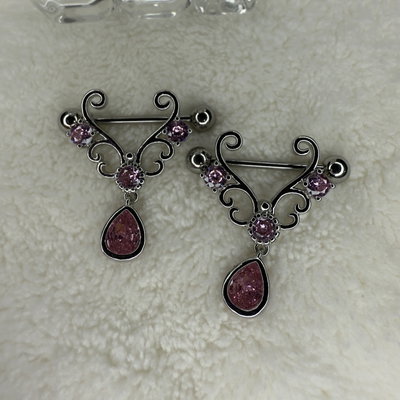 Nipple strass gota colgante