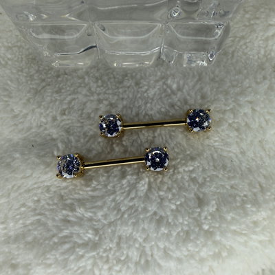 Nipple engarzado dorado