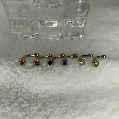 Ceja ionizado dorado strass