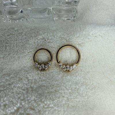 Clicker 5 strass dorado