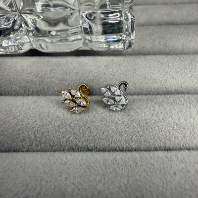 Labret cisne strass