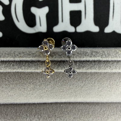 Labret flor colgante titanio 